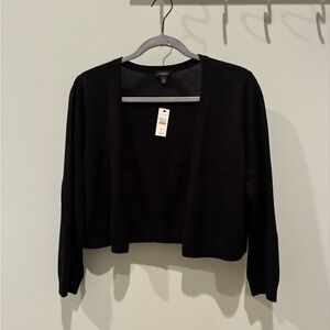 Talbots Black Cropped Cardigan